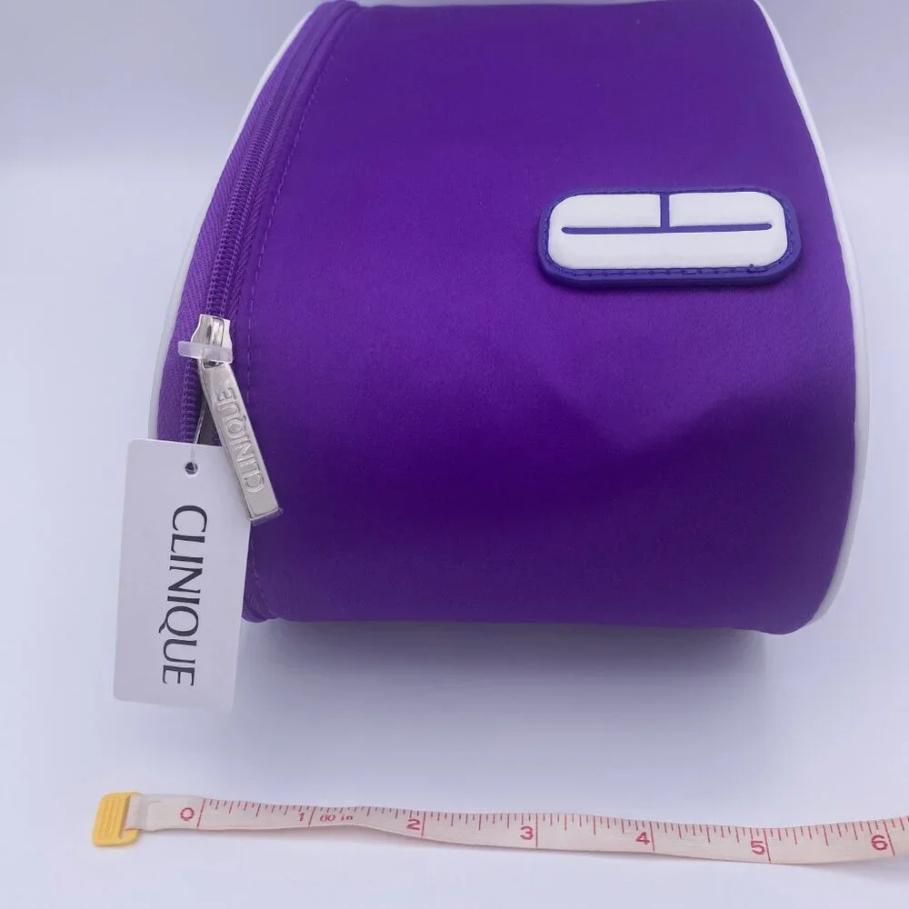 Clinique Beauty Set-Dark Purple Pouch,Face Scrub,Eye Cream&SpotCorrector-5pc-NEW